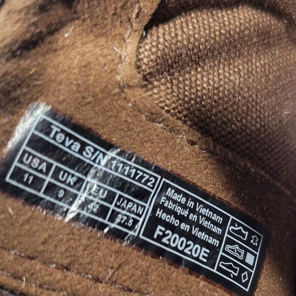 Teva Ellery Women's Size US 11 Brown Leather Waterproof Chelsea Ankle Boots. - Picture 6 of 9